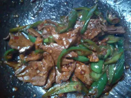 stir-fried pork liver with green pepper