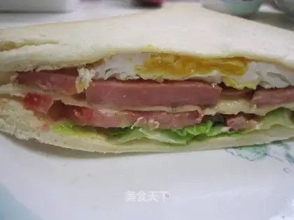 Egg and ham sandwich