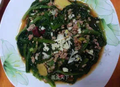 Minced pork and vegetable