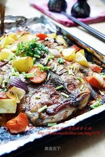 Assorted grilled fish