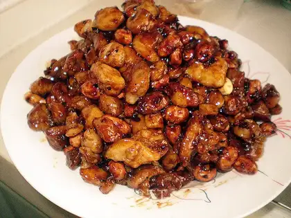 Sauce diced chicken