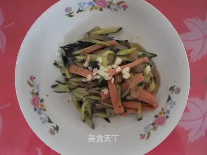 mixed with cucumber