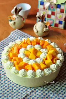 Mango Orange Mousse Cake