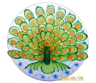 Sweet and sour cucumber green peacock