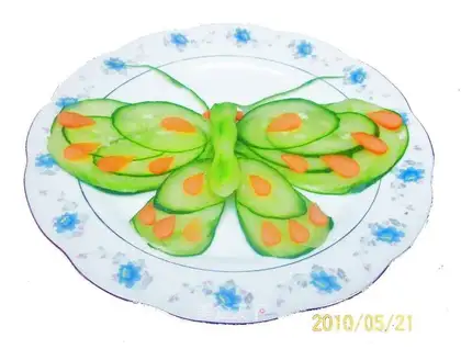 Sweet and sour cucumber flower butterfly