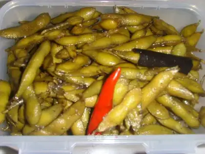 Spiced edamame