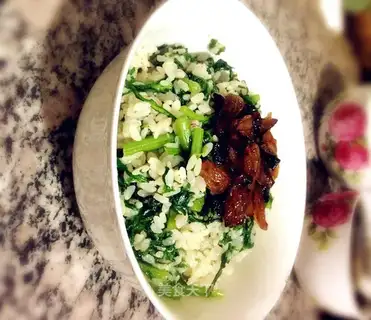 Rice with Scallion Sauce