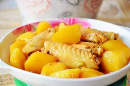 fried potato wings in soy sauce