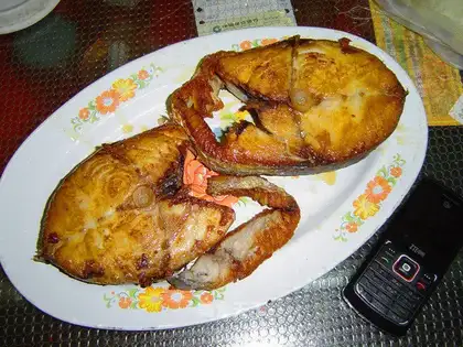 Pan-fried mackerel