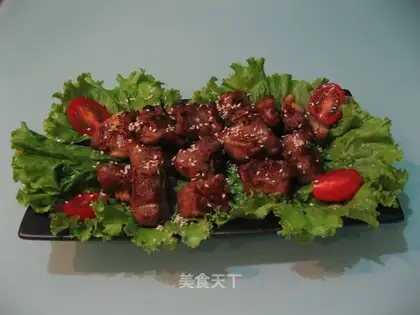 Raw fried pork ribs