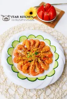 Crispy curry red shrimp