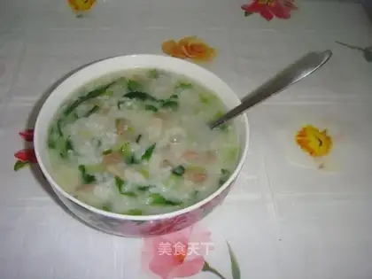 Chinese cabbage and lean meat porridge