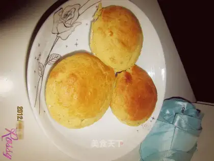 Blueberry and meat floss sandwich muffin