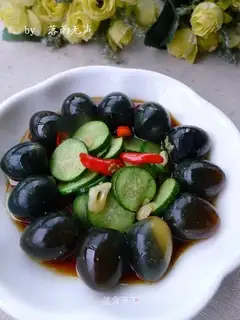 Quail preserved egg salad