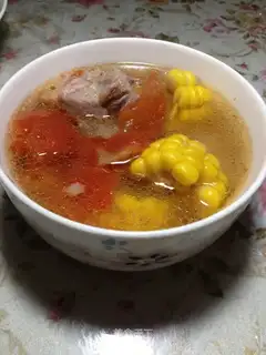 Tomato corn ribs soup