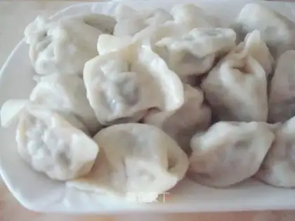 Leek and pork dumplings