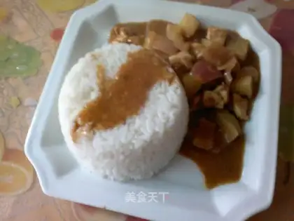 Curry chicken rice