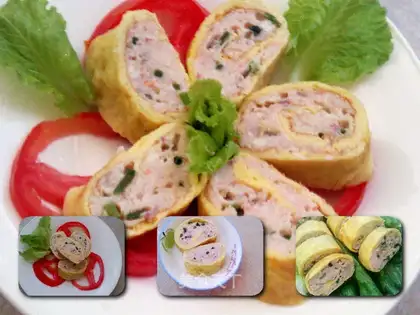 Fish and shrimp egg roll