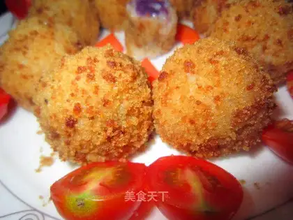 glutinous rice purple potato balls