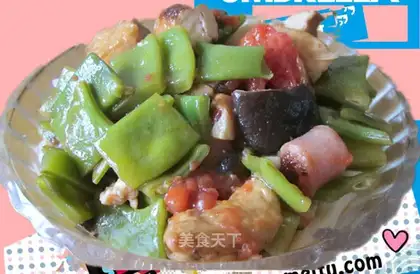 Boiled noodles with lentils