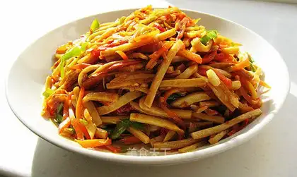 Shredded abalone and mushroom with fish flavor