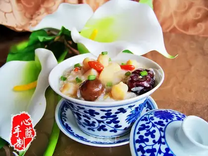 Chinese wolfberry and Yao Zhu Double Rice Congee