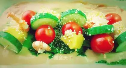 Vegetable and Fresh Shrimp Salad