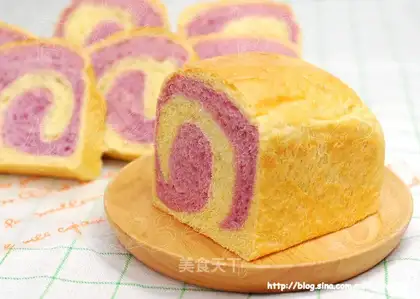 Two-color sweet potato toast