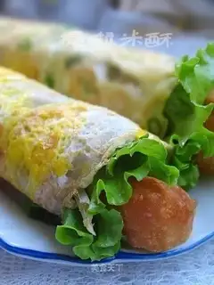 fried dough stick version pancake fruit