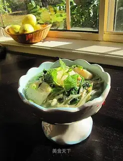 Scallop and mushroom soup