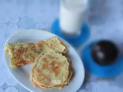 Egg gourd meat paste cake