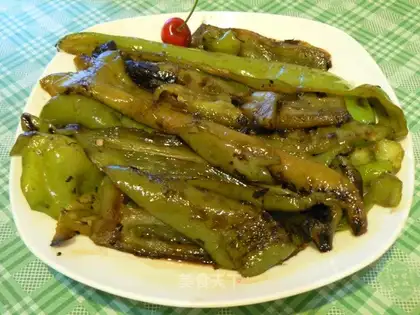 Sweet and sour tiger skin and green pepper