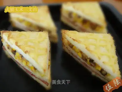 ham and corn sandwich