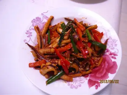 Korean spicy fried squid