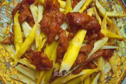 stir-fried bamboo shoots with lean meat
