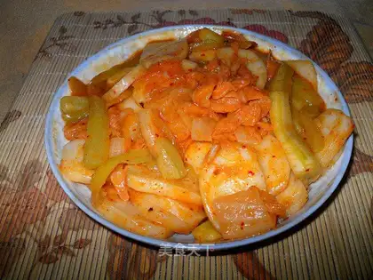Korean spicy roasted rice cake