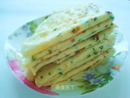 chopped green onion egg cake
