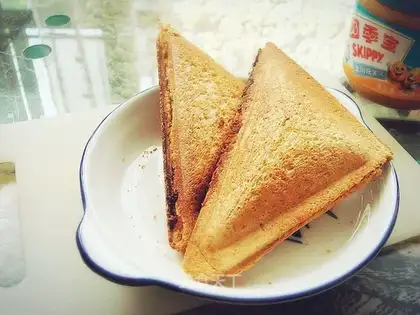 Peanut butter and banana sandwich