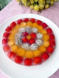 Colorful fruit pie jelly