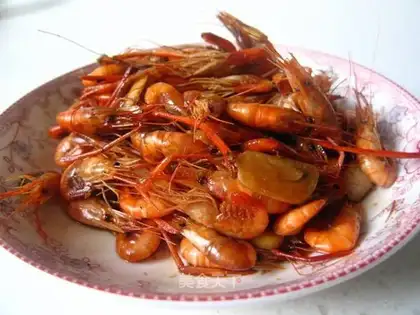 River shrimp in soy sauce