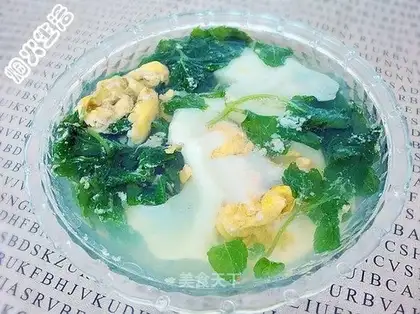 Mint egg soup