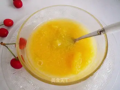 Corn residue and pumpkin porridge