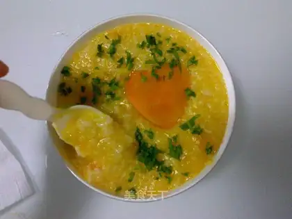Pumpkin glutinous rice porridge