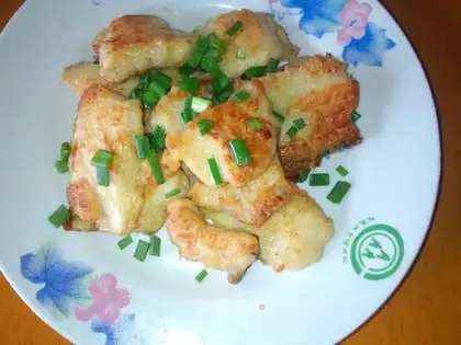 Pan-fried fish nuggets