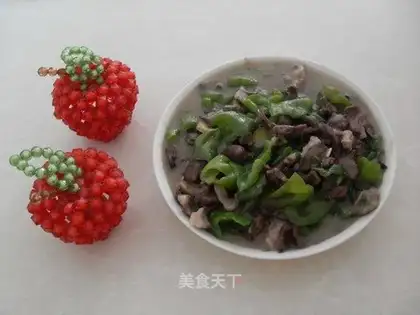 stir-fried pork heart with green pepper