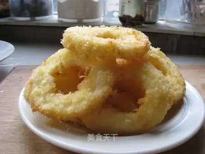 Fried apple rings