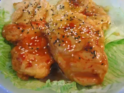 Honey crispy chicken steak