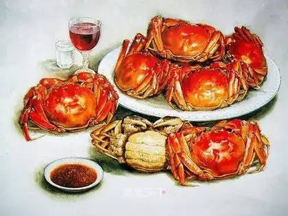 Steamed beer hairy crab
