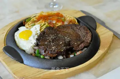 French steak with black pepper