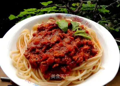 Italian pasta with tomato sauce